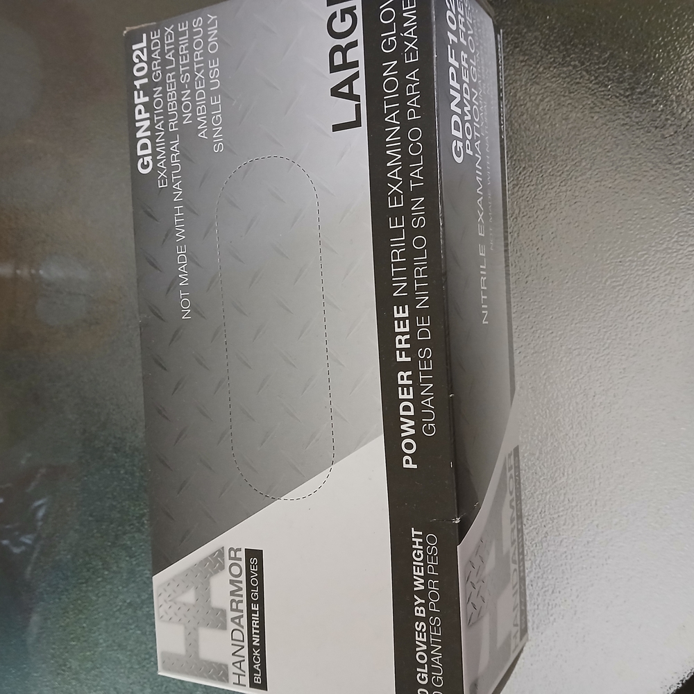 Hand Armor Nitrile Examination Gloves - Large